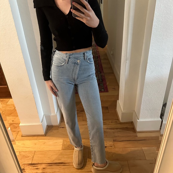 Agolde Criss Cross Jeans NWOT - Picture 2 of 4